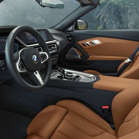 Sisätila, BMW Z4 M40i G29 Ohjauspyörä, BMW Z4 Roadster M40i G29 2019, sisätila