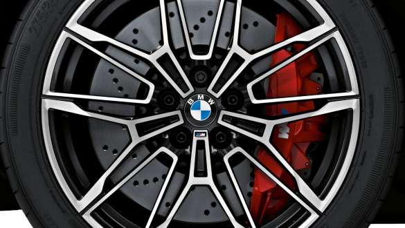 Taotut 19"/20" M-vanteet 825 M Bicolor Black, BMW M3 Sedan G80 2020 BMW M3 Sedan G80 2020, taotut 19"/20" M-vanteet 825 M Bicolor Black, lähikuva vanteesta