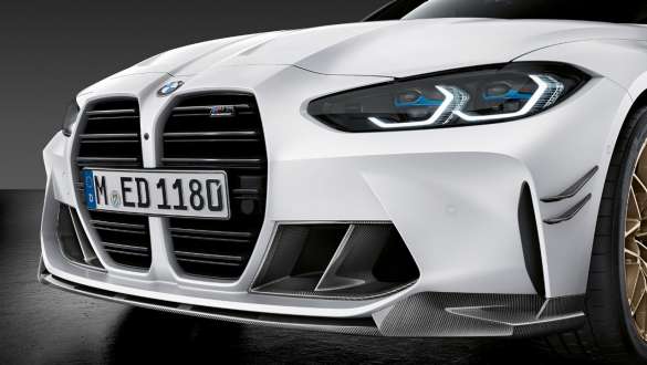 Etuhelman M Performance -somisteosa Carbon, BMW M3 Sedan G80 2020 BMW M3 Sedan G80 2020, etuhelman M Performance -somisteosa Carbon, lähikuva