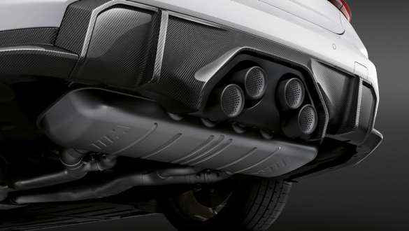 M Performance -äänenvaimenninjärjestelmä titaani, BMW M3 Sedan G80 2020 BMW M3 Sedan G80 2020, M Performance -äänenvaimenninjärjestelmä titaani, lähikuva