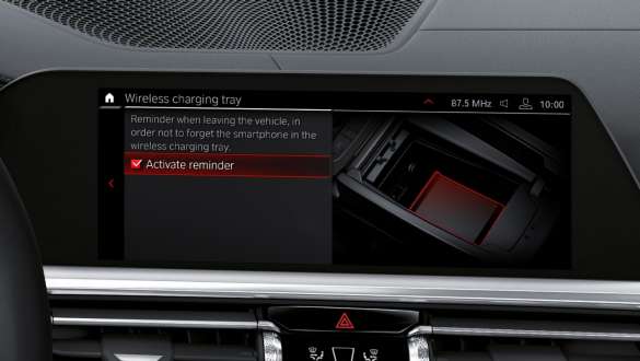 Puhelinvarustus, jossa Wireless Charging, BMW M3 Sedan -autot G80 G20 BMW M3 Sedan -autot G80 G20, puhelinvarustus, jossa Wireless Charging, monitoiminäyttö, sisätila