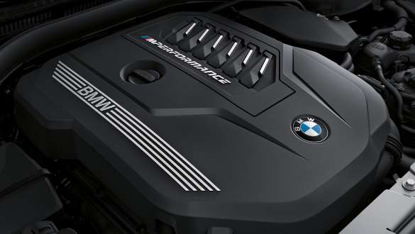 BMW M TwinPower Turbo -bensiinimoottori, BMW M440i xDrive Coupé G22 2020 BMW M440i xDrive Coupé G22 2020 6-sylinterinen BMW M TwinPower Turbo -bensiinirivimoottori lähikuva