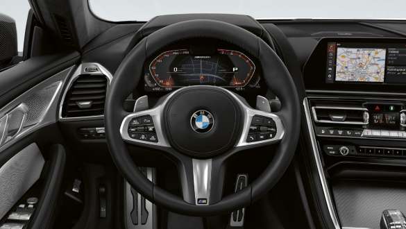 Nahkainen M-ohjauspyörä, BMW M850i xDrive Gran Coupé Nahkainen M-ohjauspyörä, BMW M850i xDrive Gran Coupé G16 2019, sisätila