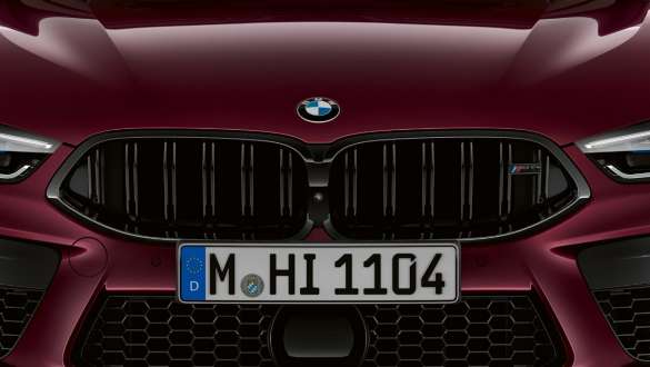 M-jäähdyttimensäleikkö, BWM M8 Competition Gran Coupé M-jäähdyttimensäleikkö, BMW M8 Competition Gran Coupé F93 2020 BMW Individual -metalliväri Ametrin, näkymä keulasta