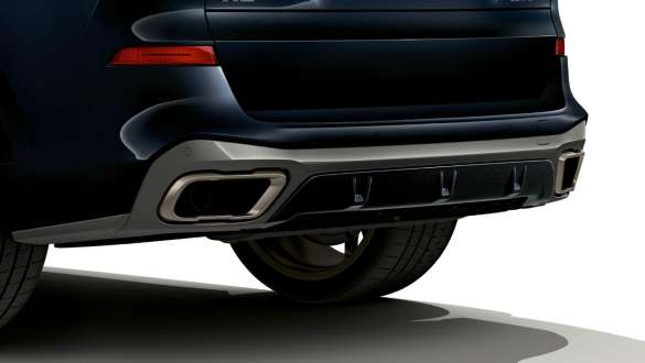 Pakoputkenpäät ja diffuusori, BMW X5 M50d G05 Pakoputkenpäät ja diffuusori, BMW X5 M50d metalliväri Carbon Black G05 2018 SUV