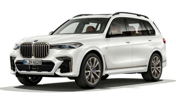 BMW X7 M -auto ja M-aerodynamiikkapaketti BMW X7 M -auto ja M-aerodynamiikkapaketti, G07, 3/4-näkymä sivulta oikealta