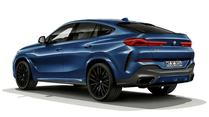 BMW X6, jossa M Sport -paketti, ulkopuoli. BMW X6, jossa M Sport -paketti, 3/4-näkymä edestä.