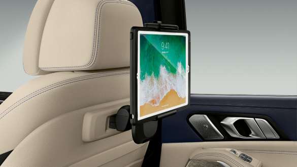 Yleismallinen kiinnike BMW Safety Case -suojuksella varustetuille tableteille Travel & Comfort -järjestelmään, BMW X7 G07 2019 Yleismallinen kiinnike BMW Safety Case -suojuksella varustetuille tableteille Travel & Comfort -järjestelmään, BMW X7 G07 2019