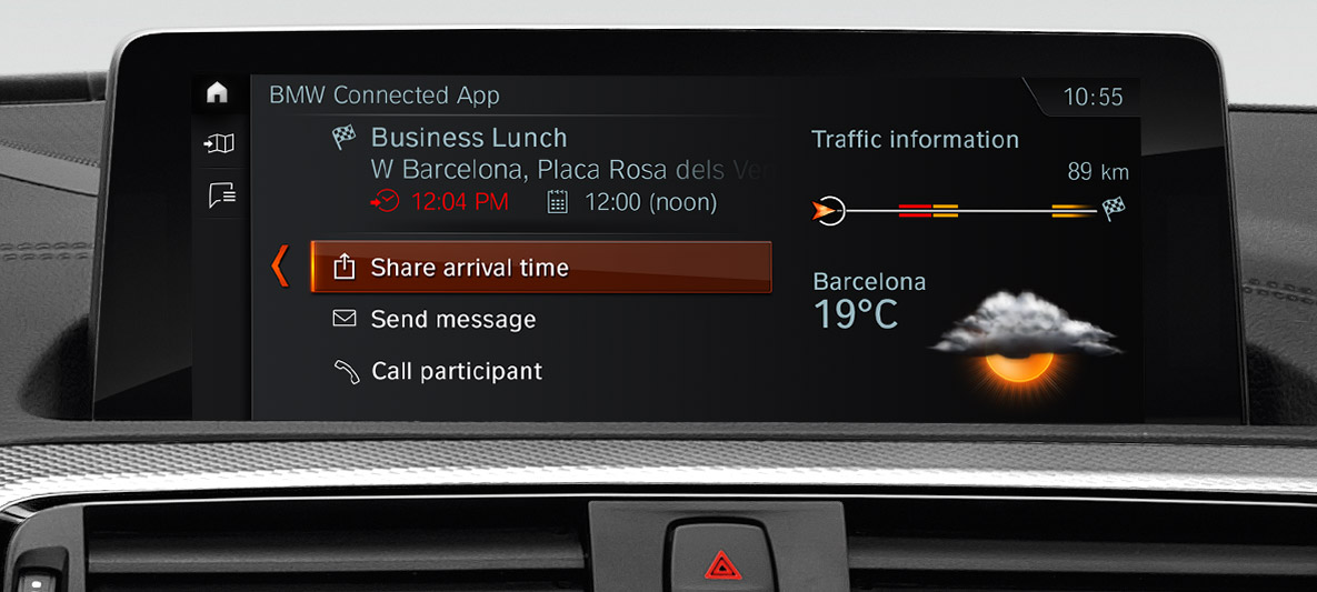 BMW 1-sarja BMW Connected share arrival time BMW 1-sarja BMW Connected share arrival time