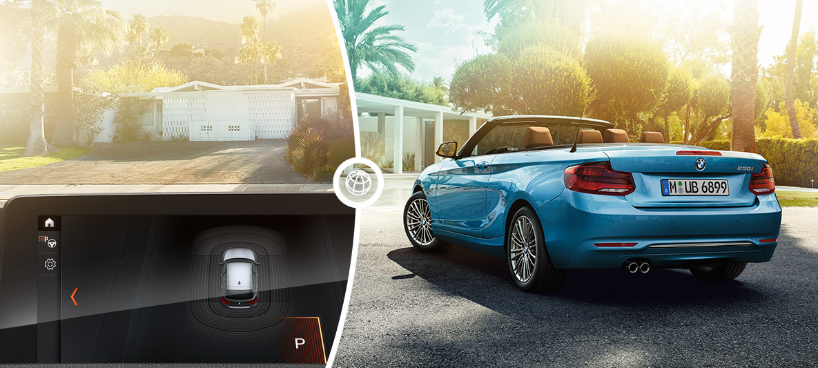 BMW 2-sarjan Cabrio pysäköintiavustin BMW 2-sarjan Cabrio pysäköintiavustin