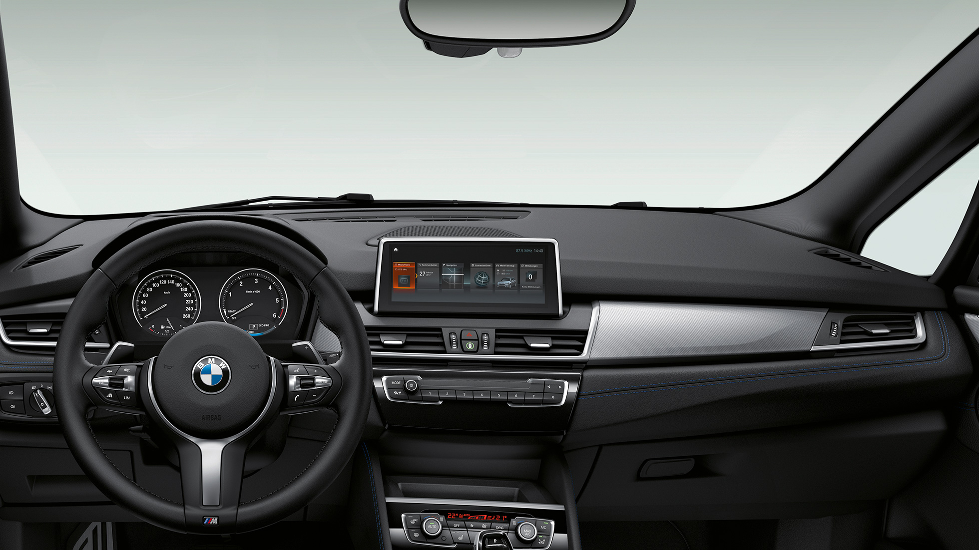 Ohjaamo, BMW 2-SARJAN Gran Tourer Business M Sport Ohjaamo, BMW 2-SARJAN Gran Tourer 220d xDrive Business M Sport F46 2018, sisätila