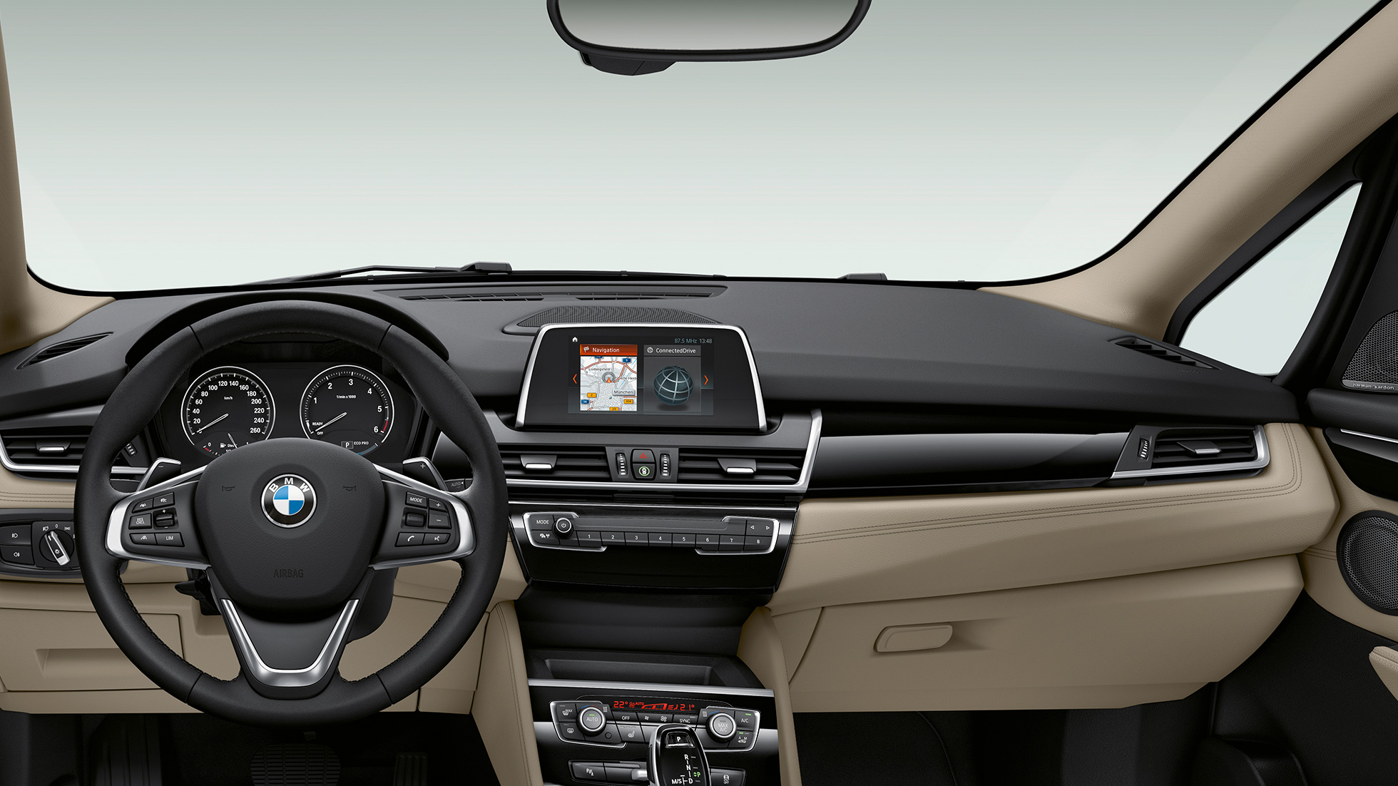 Ohjaamo, BMW 2-SARJAN Gran Tourer Business Sport Ohjaamo, BMW 2-SARJAN Gran Tourer 220d Business Sport F46 2018, sisätila