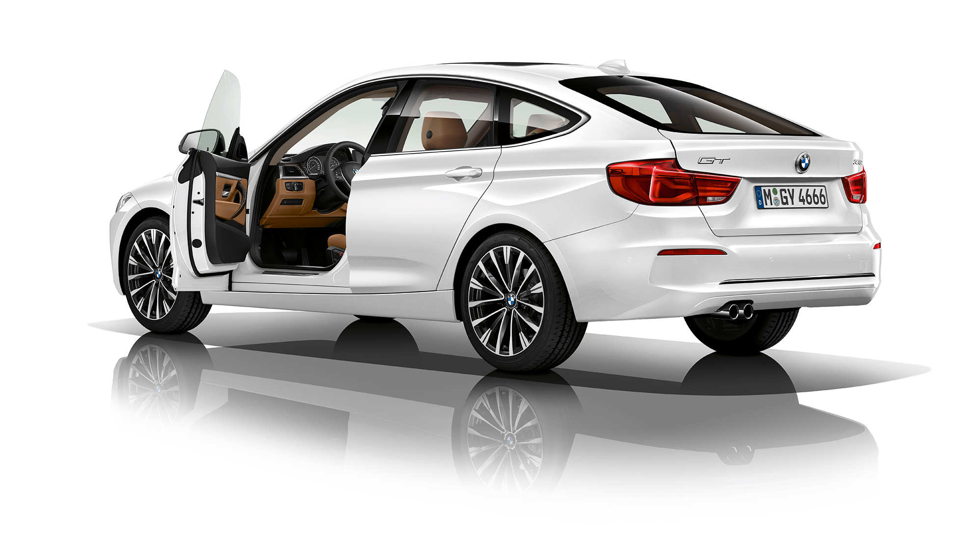 BMW 3-sarjan Gran Turismo, Business Luxury, kolmen neljäsosan kuva perästä BMW 3-sarjan Gran Turismo, Business Luxury, kolmen neljäsosan kuva perästä