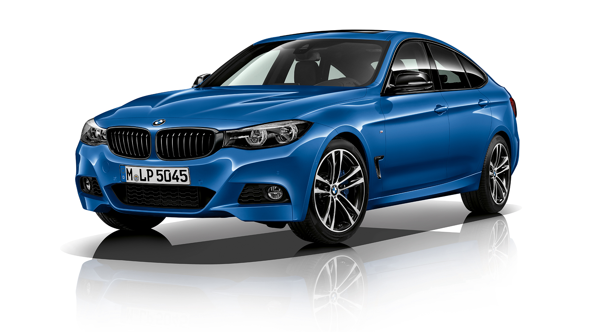 BMW 3-sarjan Gran Turismo, Business M Sport, kolmen neljäsosan kuva edestä BMW 3-sarjan Gran Turismo, Business M Sport, kolmen neljäsosan kuva edestä