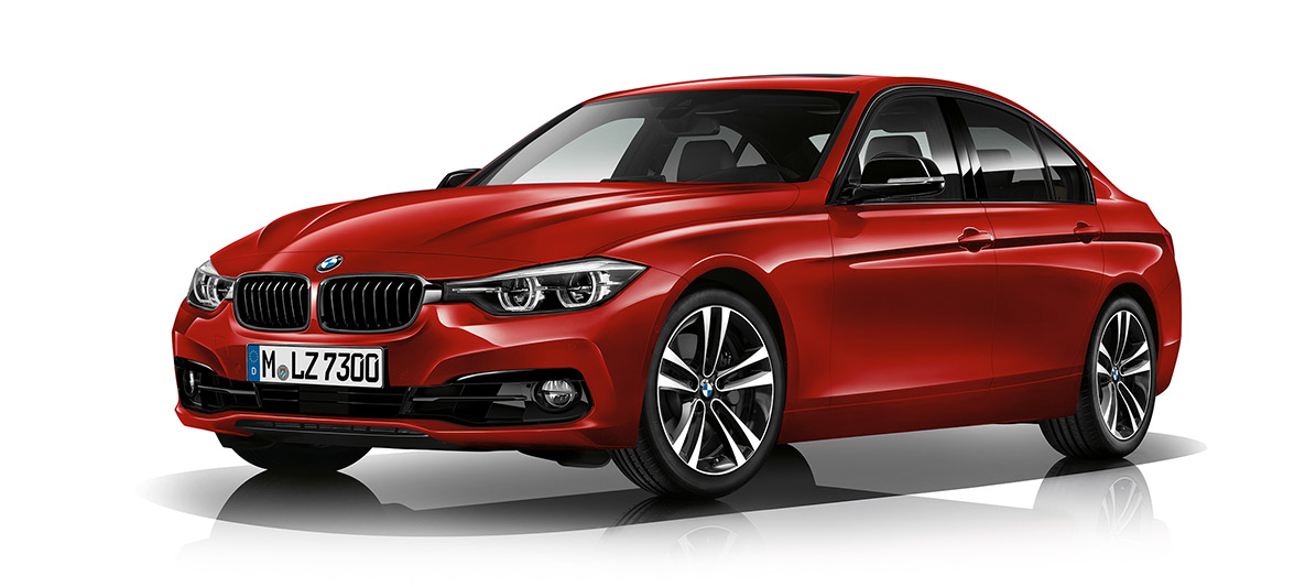 BMW 3-sarjan Sedan Business Sport Shadow etuviistosta BMW 3-sarjan Sedan Business Sport Shadow etuviistosta