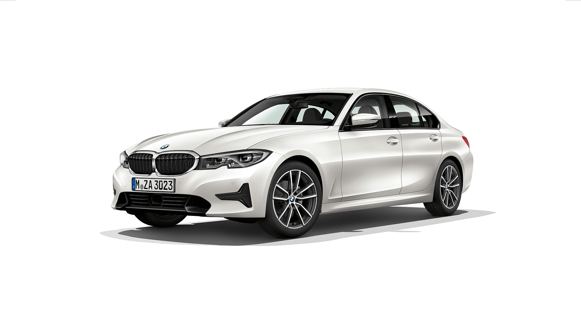 BMW 3-sarjan Sedan, Business Sport -malli. Sivukuva BMW 3-sarjan Sedanin Business Sport -mallista.