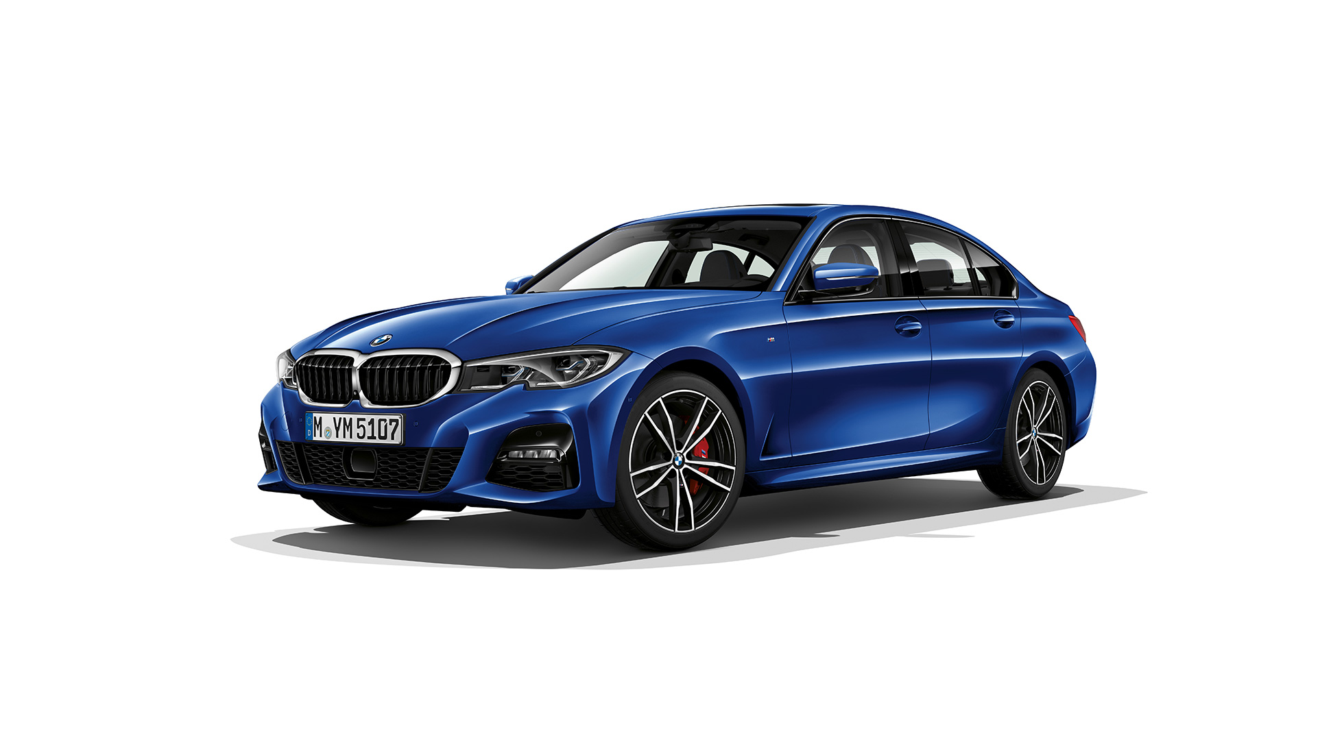 BMW 3-sarjan Sedan, Business M Sport -malli. Sivukuva BMW 3-sarjan Sedanin Business M Sport -mallista.