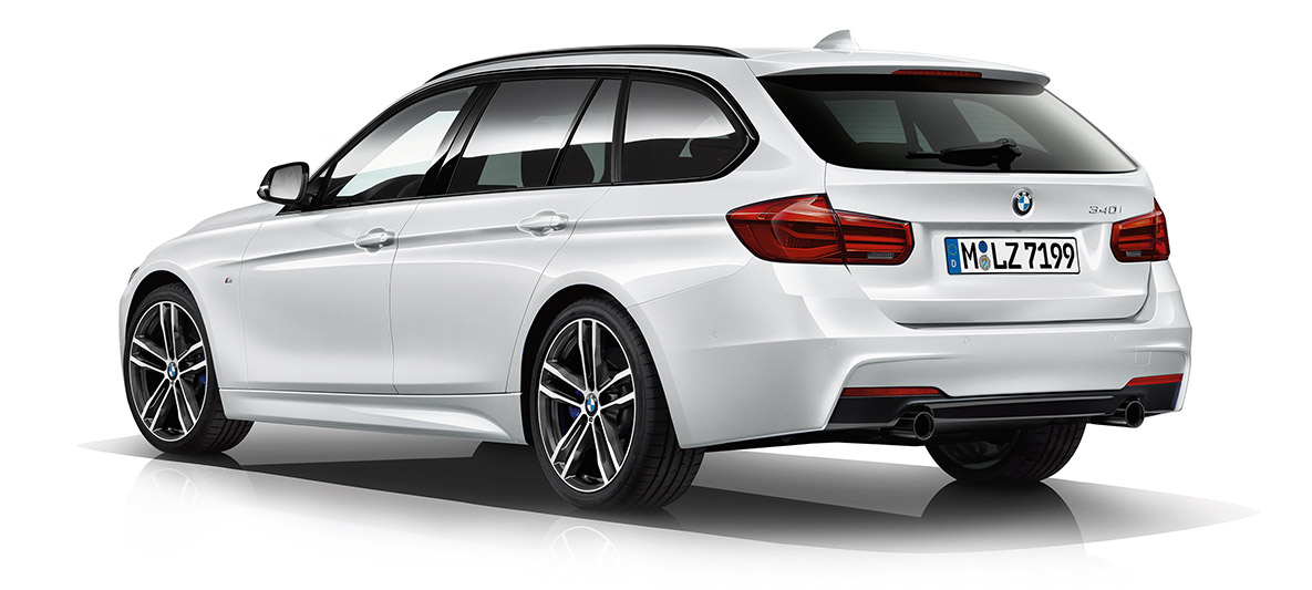 BMW 3-sarjan Touring Business M Sport Shadow takaviistosta BMW 3-sarjan Touring Business M Sport Shadow takaviistosta