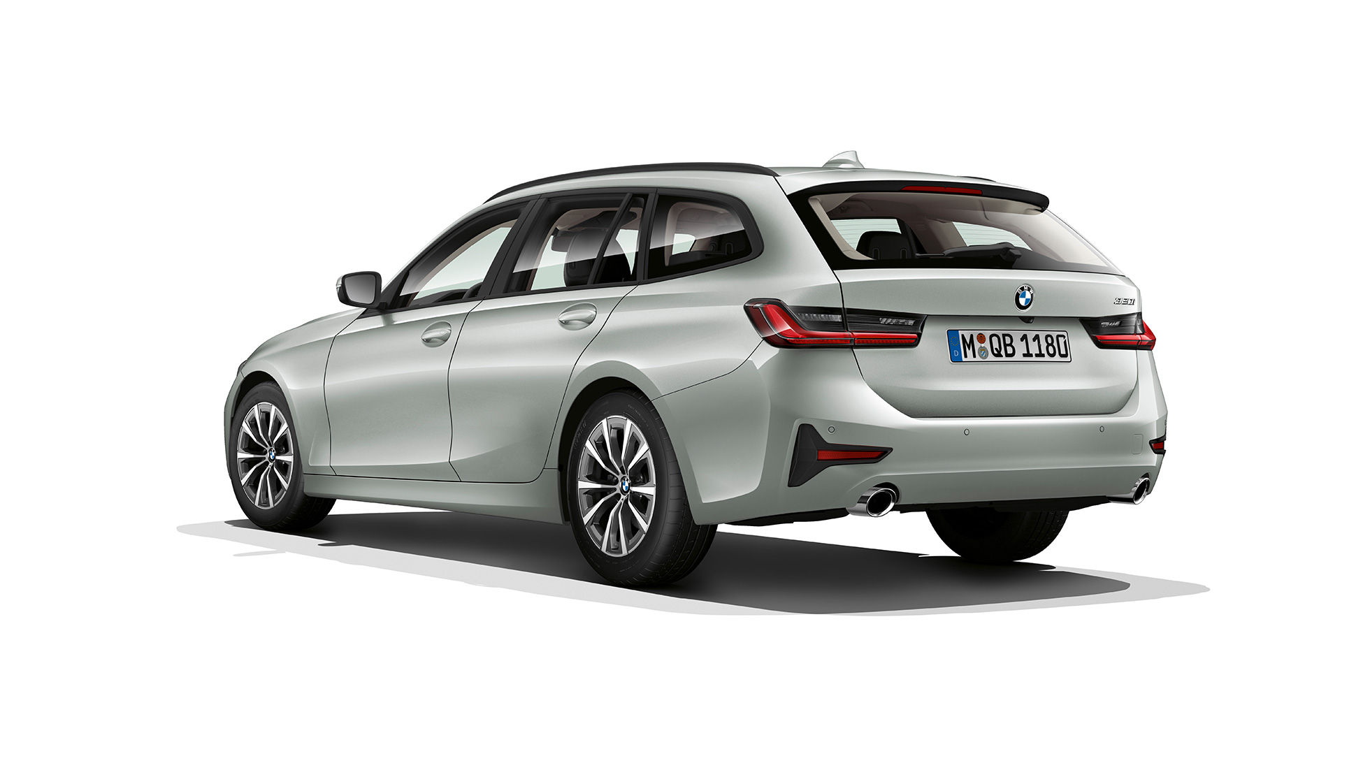 Business-varustelu, 3/4-näkymä takaa BMW 3-sarjan Touring, Business-varustelu, 3/4-näkymä takaa
