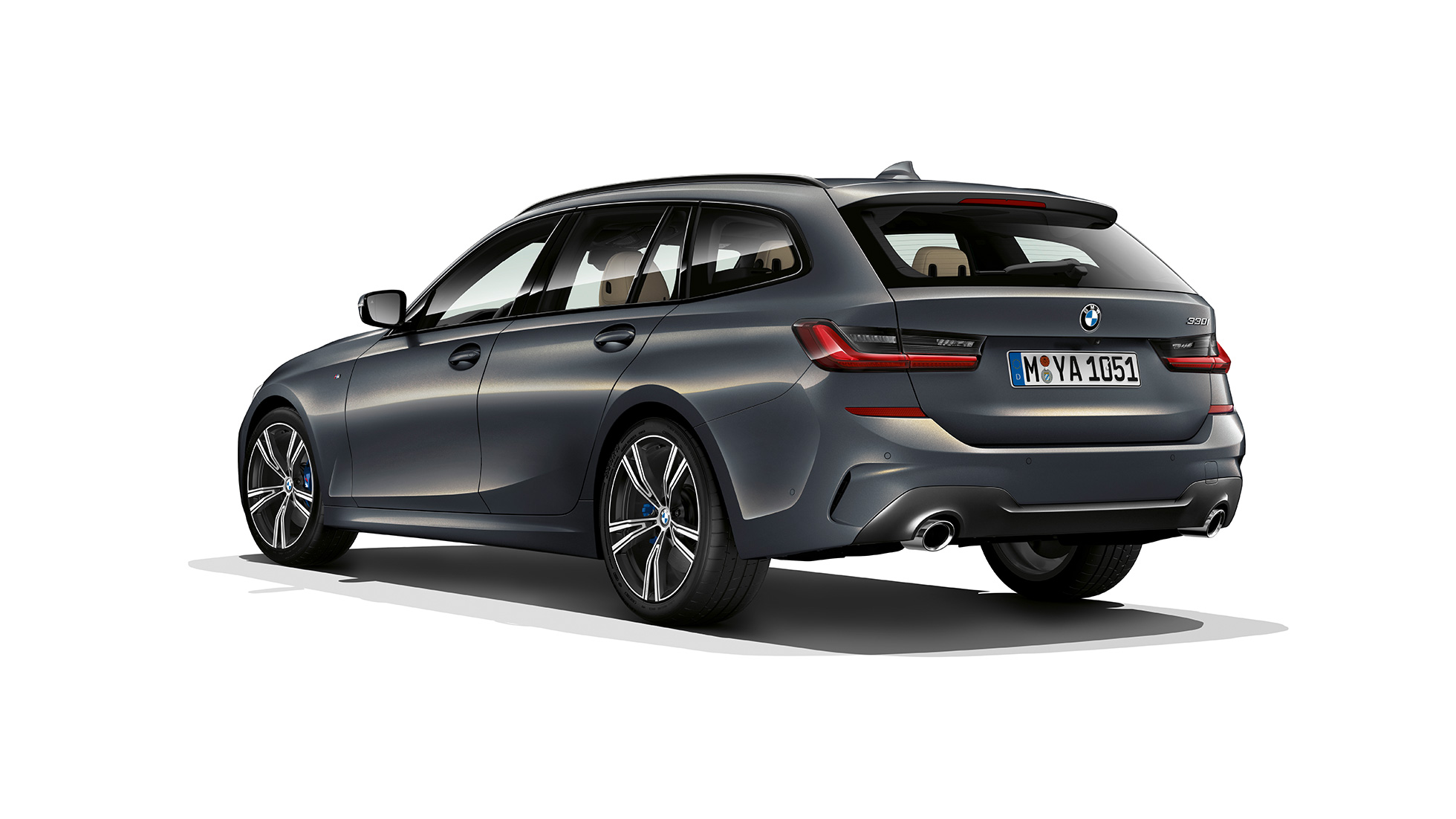 Business M Sport, 3/4-näkymä takaa BMW 3-sarjan Touring, Business M Sport, 3/4-näkymä takaa