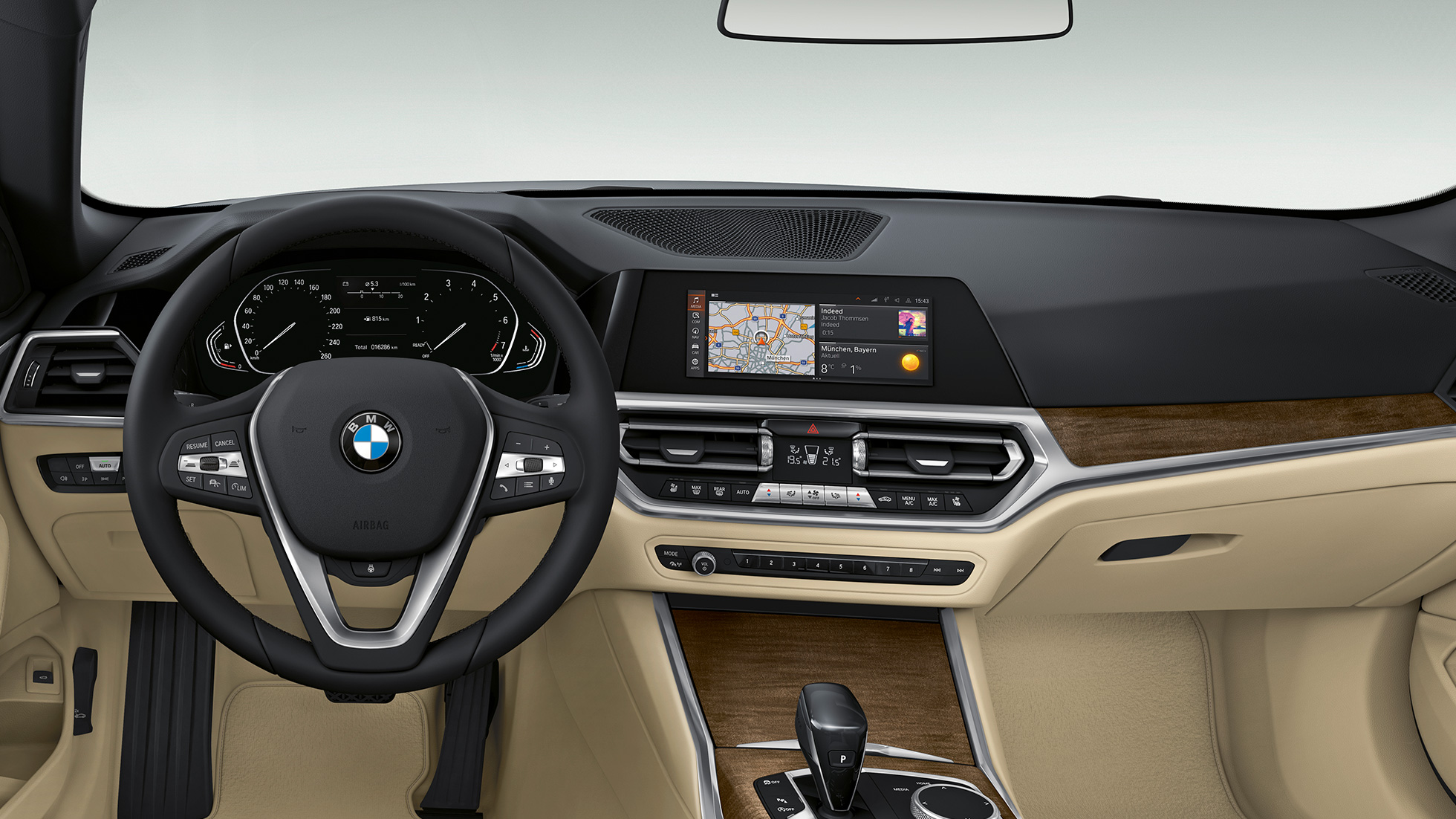 Ohjaamo BMW 4-sarjan Cabrio perusvarustelu G23 2020 BMW 4-sarjan Cabrio G23 2020 perusvarustelu sisätila ohjaamo