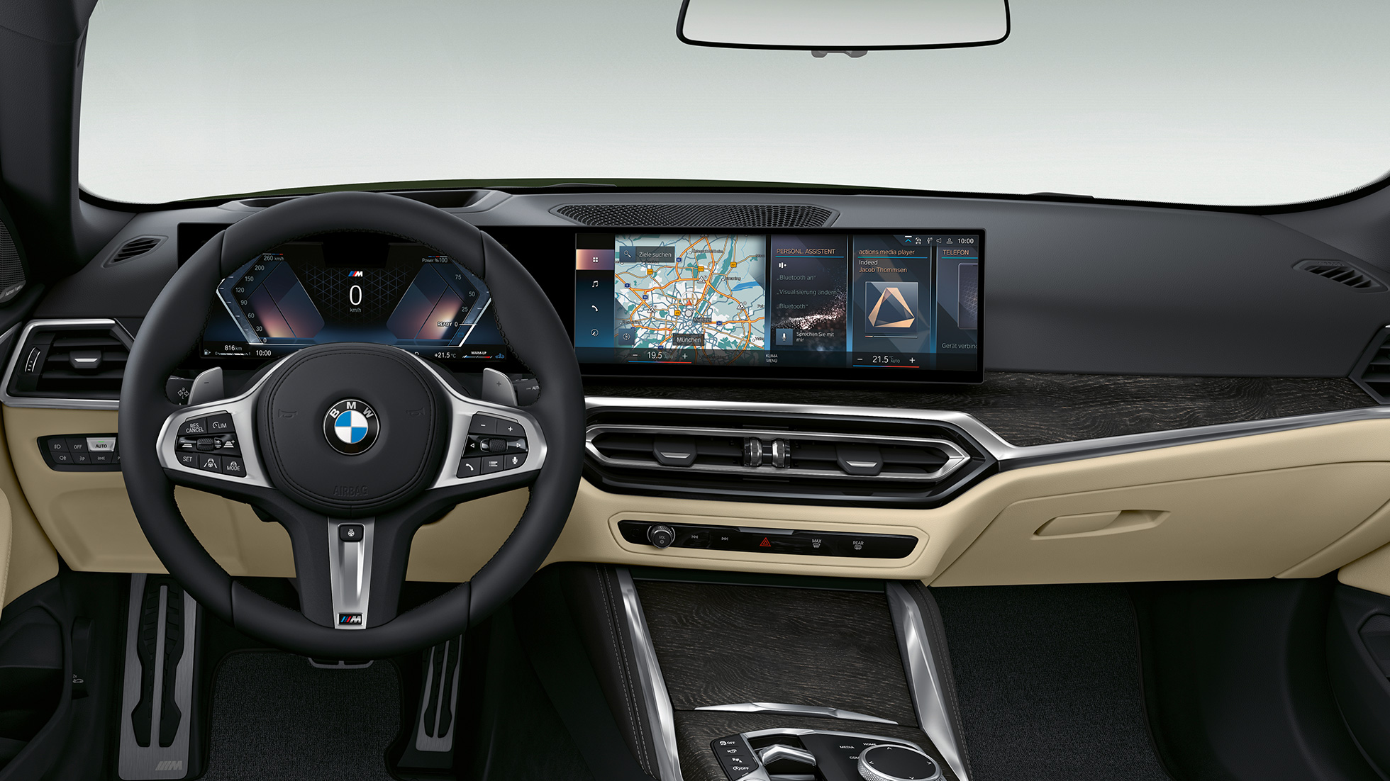 Ohjaamo BMW 4-sarjan Cabrio perusvarustelu G23 2020 BMW 4-sarjan Cabrio G23 2020 perusvarustelu sisätila ohjaamo
