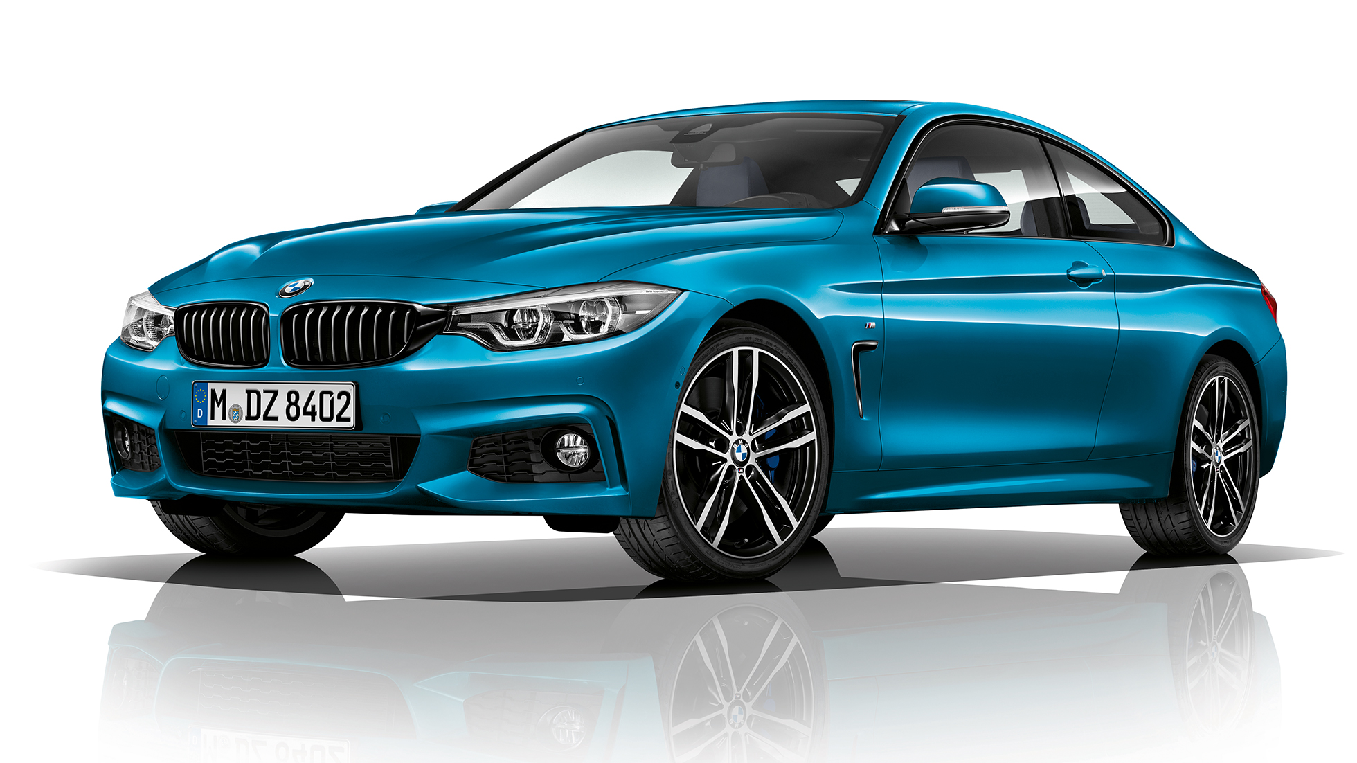 BMW 4-sarjan Coupé, Business M Sport kolme neljäsosan näkymä keulasta BMW 4-sarjan Coupé, Business M Sport, kolme neljäsosan näkymä keulasta