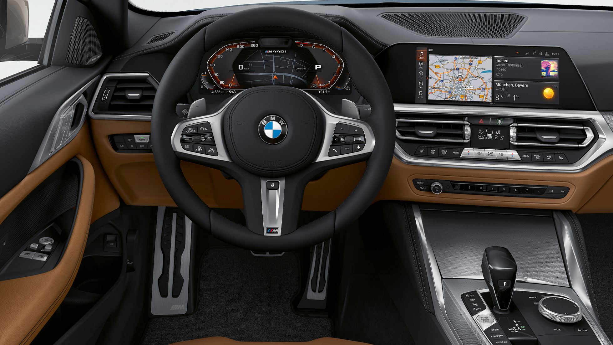 Ohjaamo, BMW 4-sarjan Coupé G22 2020 BMW 4-sarjan Coupé G22 2020, sisätila, ohjaamo