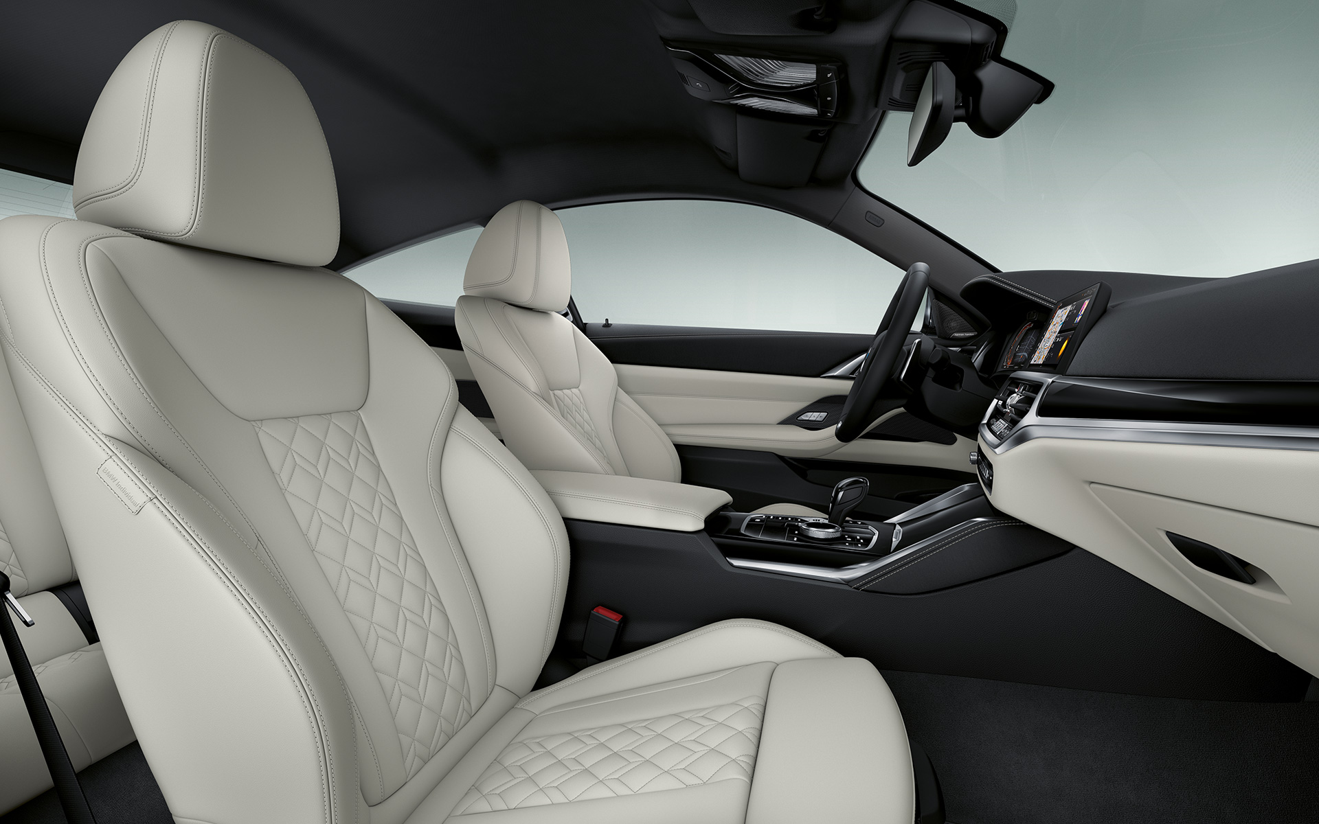 Laajennettu BMW Individual -nahkaverhoilu Merino, värinä Ivory White, BMW 4-sarjan Coupé Individual G22 2020 Laajennettu BMW Individual -nahkaverhoilu Merino, värinä Ivory White, BMW 4-sarjan Coupé Individual G22 2020