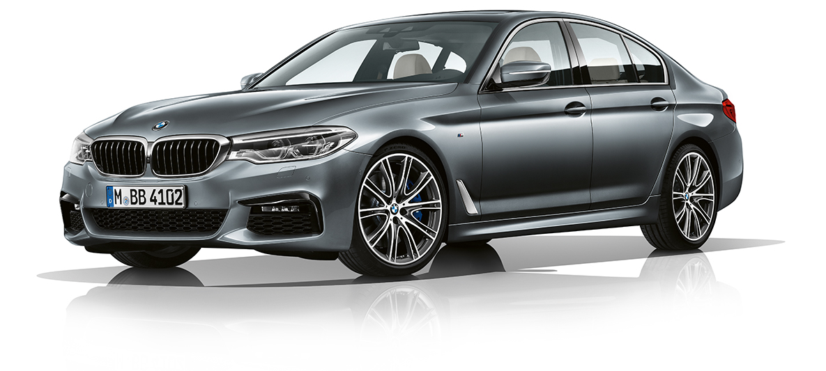 BMW 5-sarjan Sedan ulkopuoli edestä BMW 5-sarjan Sedan ulkopuoli edestä