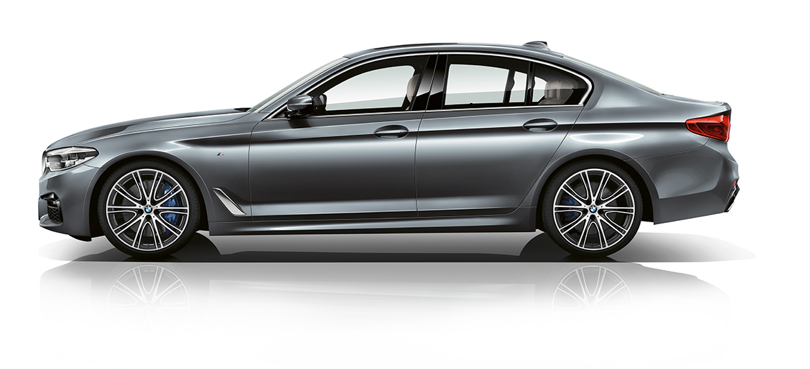 BMW 5-sarjan Sedan ulkopuoli sivusta BMW 5-sarjan Sedan ulkopuoli sivusta