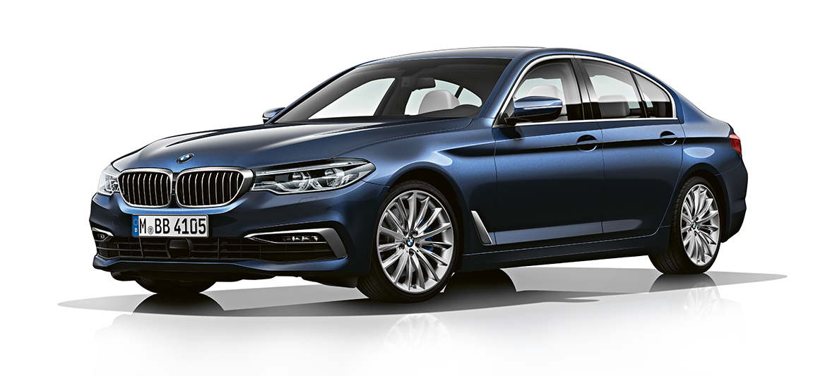 BMW 5-sarja Sedan Luxury-varusteversio edestä BMW 5-sarja Sedan Luxury-varusteversio edestä