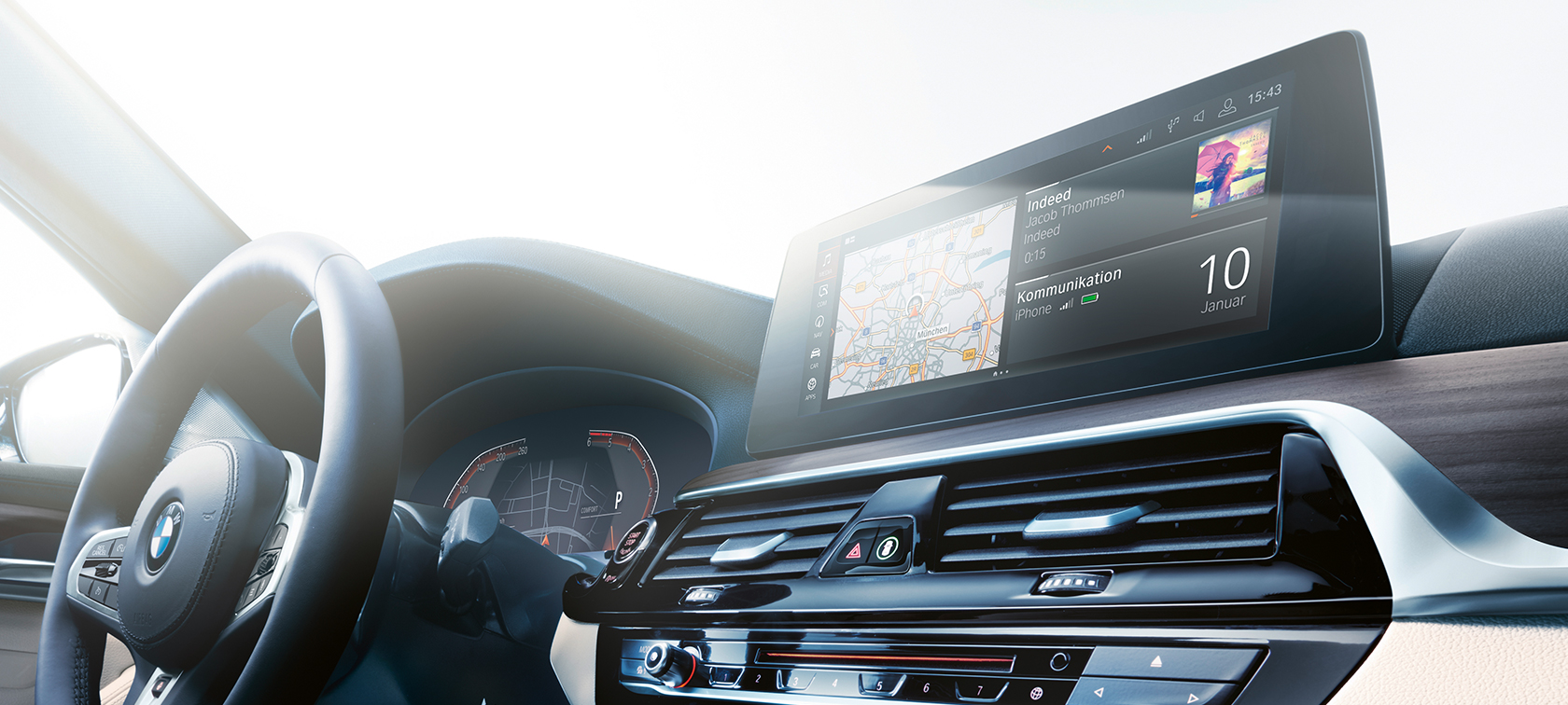BMW 5-sarjan Touringin monitoiminäyttö Monitoiminäyttö, BMW 5-sarjan Touring 530d xDrive Touring G31, ohjaamo
