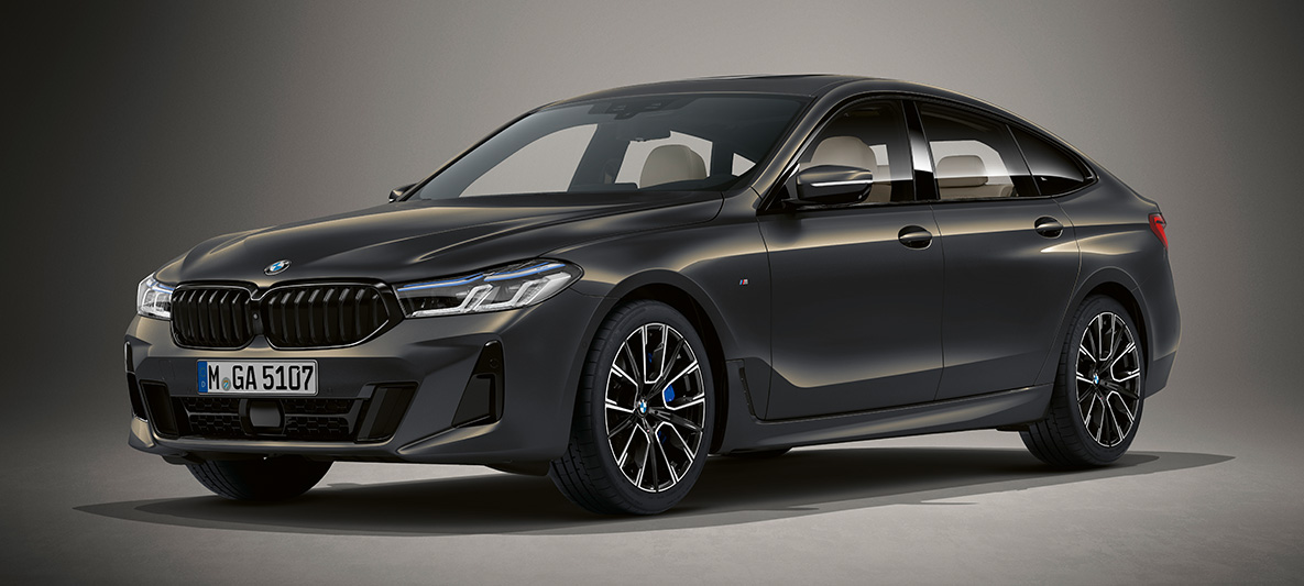 BMW Individual -ulkoväri metalliväri Dravite Grey BMW 6-sarjan Gran Turismo G32 2020 BMW Individual -ulkoväri metalliväri Dravite Grey BMW 6-sarjan Gran Turismo G32 2020 kolmen neljäsosan etuosa pysähtyneenä