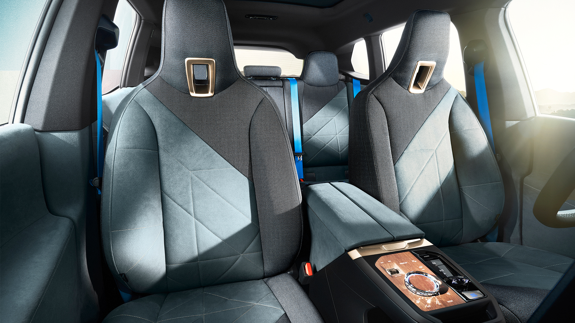 BMW iX, takaistuimet, Loft Stonegrey BMW iX i20, takaistuimet, Loft Stonegrey