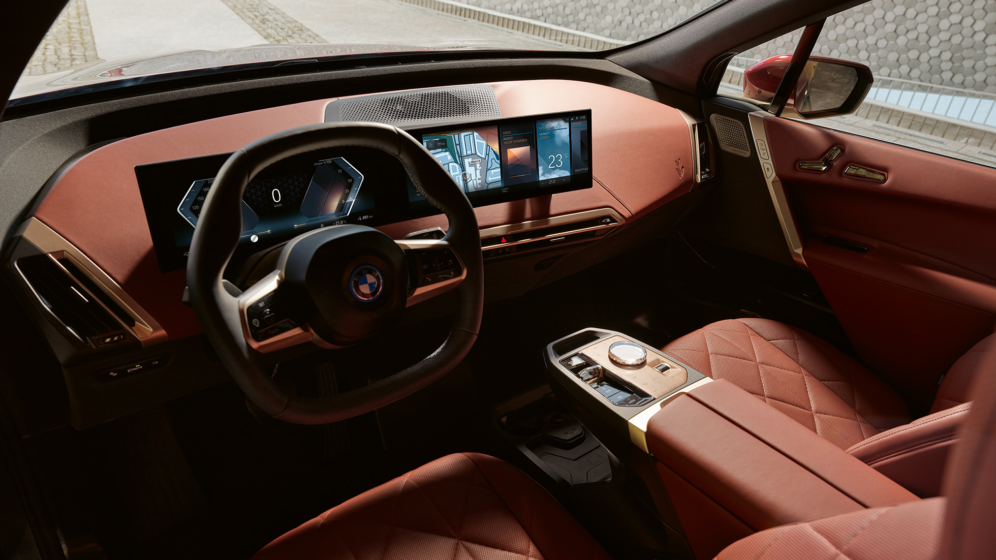 BMW iX i20 user interface cockpit Castanea BMW iX i20 interior user interface iDrive cockpit Castanea
