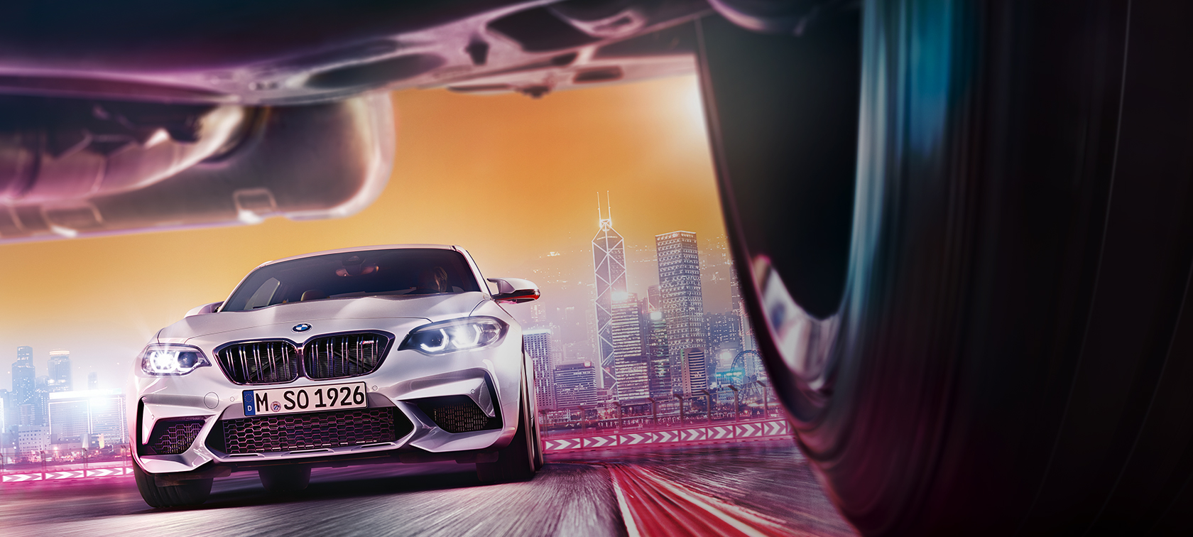 BMW M2 Competition F87 BMW M2 Competition F87 2018 Hockenheim, metalliväri Silver, näkymä edestä