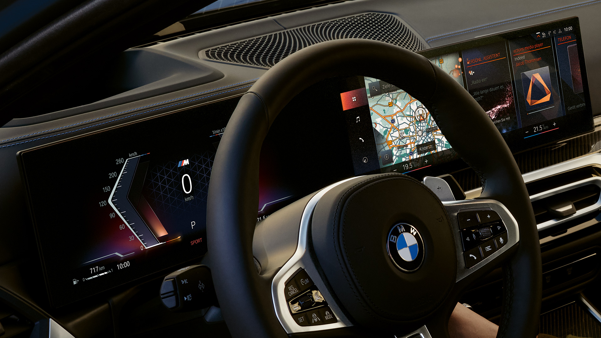 BMW M340i xDrive Touring G21, lähikuva ohjaamosta