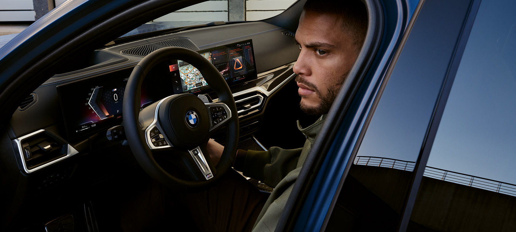 BMW M340i xDrive Touring G21, ohjaamo mallin kanssa BMW M340i xDrive Touring G21, Frozen Tanzanite Blue, ohjaamo mallin kanssa