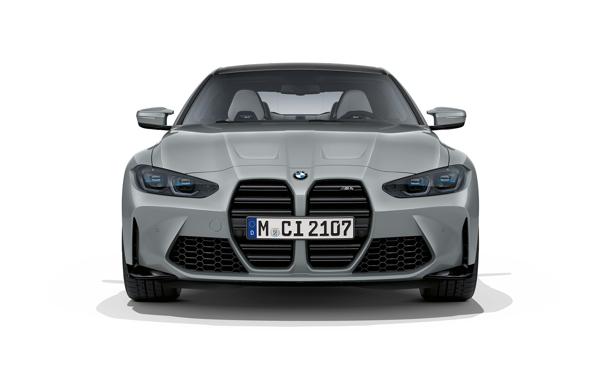 BMW M4 Coupé G82 2020 metalliväri Brooklyn Grey näkymä edestä