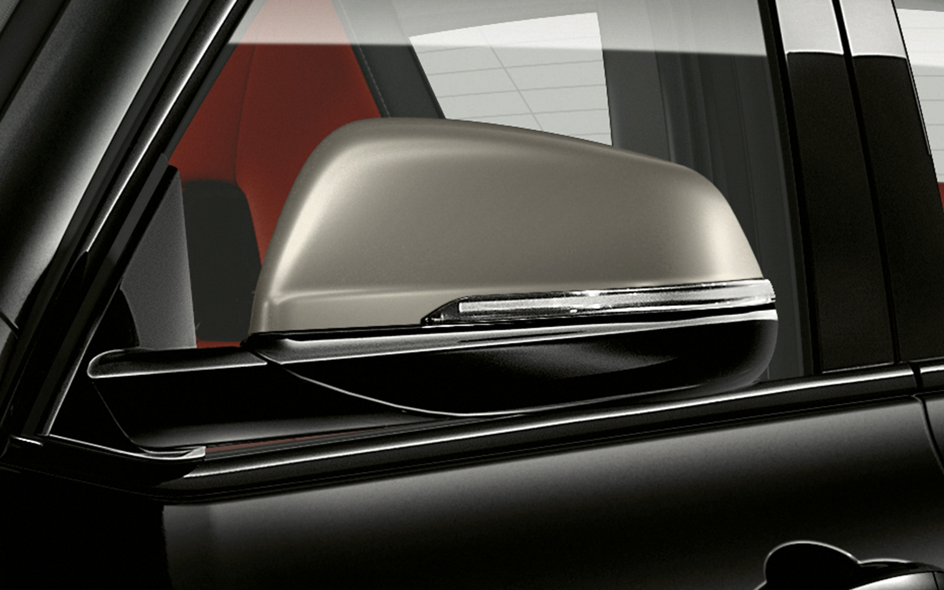 Cerium Grey -v&auml;riset ulkopeilikotelot, BMW X2 M35i (F39) metalliv&auml;ri Black Sapphire, ulkopuoli