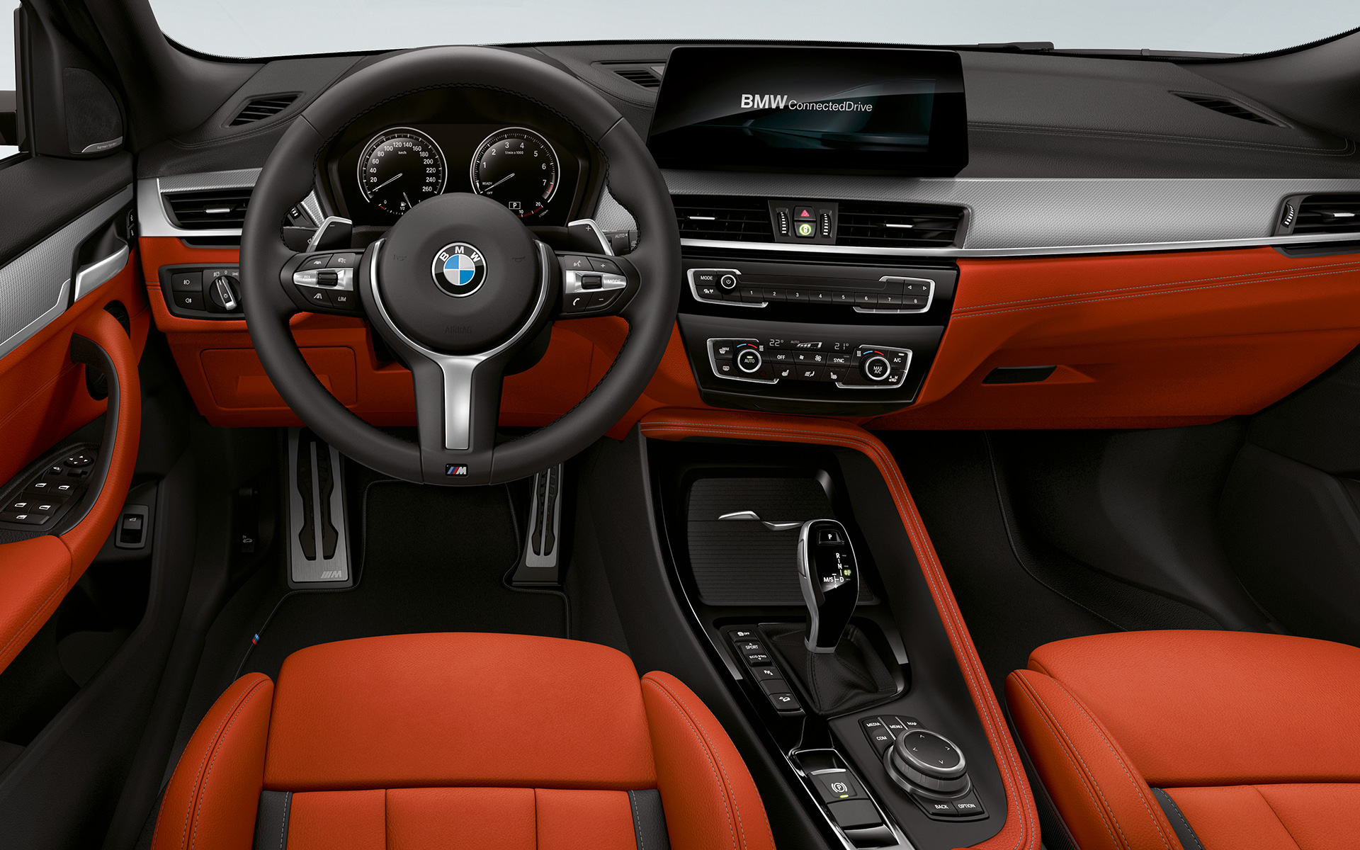 Nahkainen M ohjauspyörä, BMW X2 M35i (F39 ), sisätila