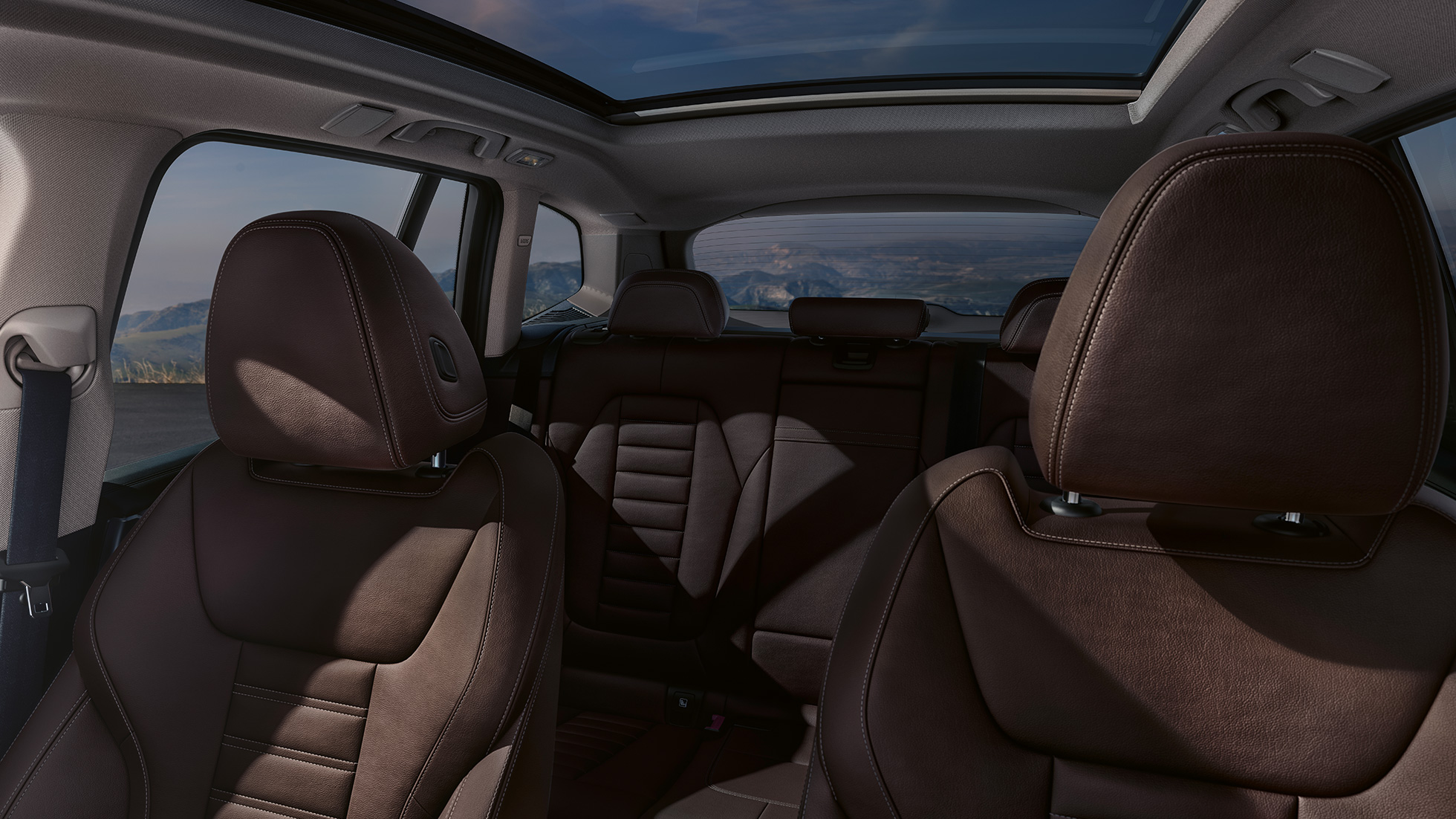 Urheiluistuimet, joissa Vernasca-nahkaverhoilu Mokka, BMW iX3 G08 Urheiluistuimet, joissa Vernasca-nahkaverhoilu Mokka, BMW iX3 G08 2020, sisätila