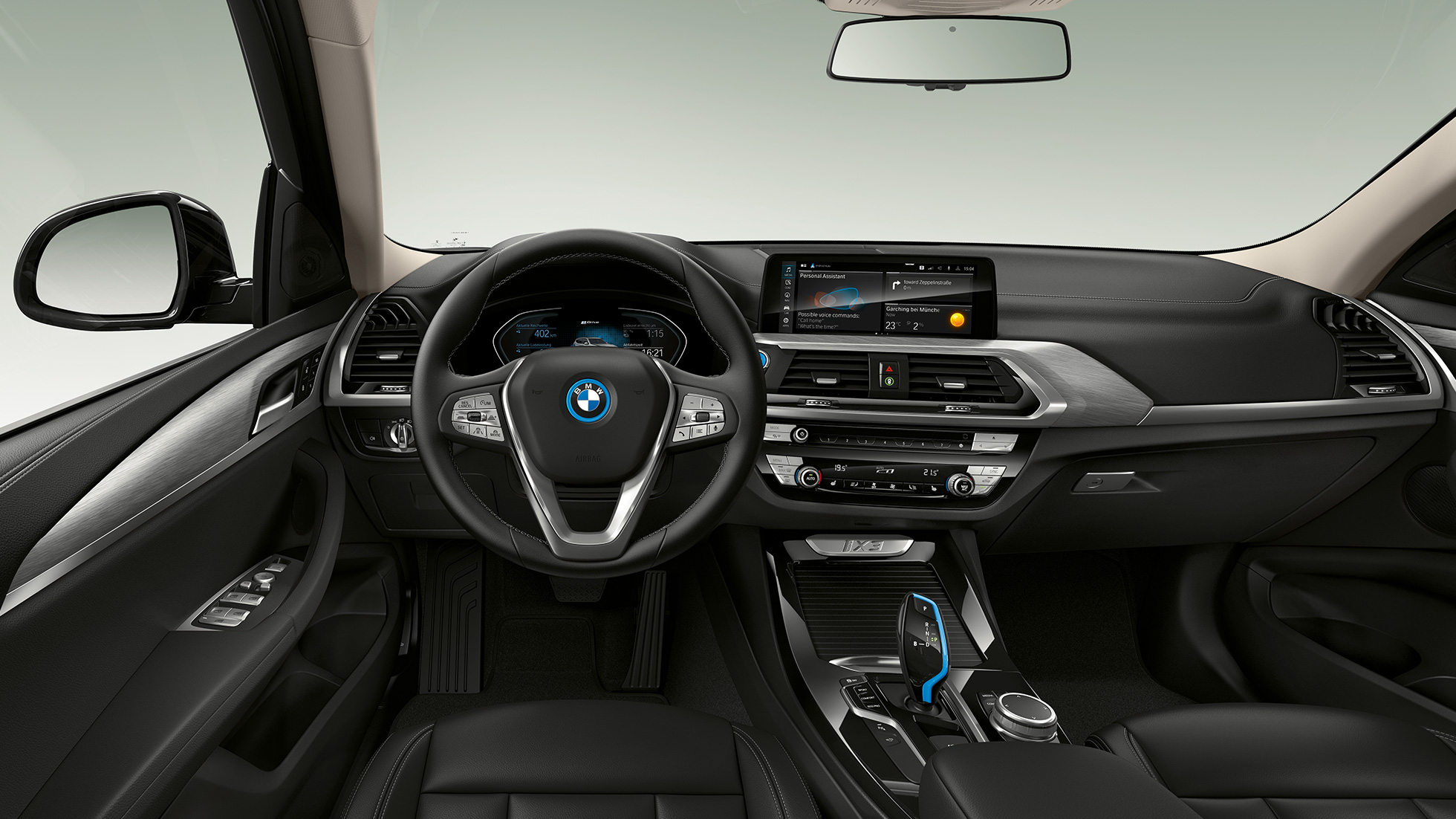 BMW iX3 G08, Inspiring-varustelu BMW iX3 G08 2020, Inspiring-varustelu, ohjaamo sisätilassa
