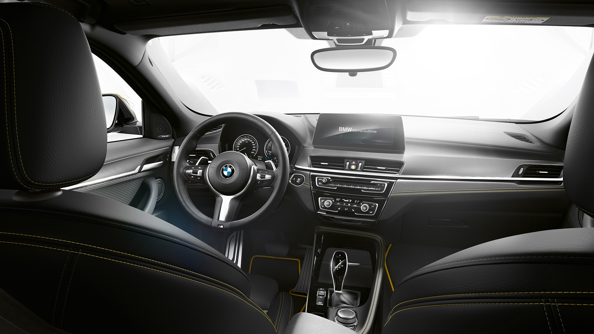 Nahkainen ohjauspyörä BMW X2 F39 Nahkainen ohjauspyörä BMW X2 2018 F39 sisätilan varustelu