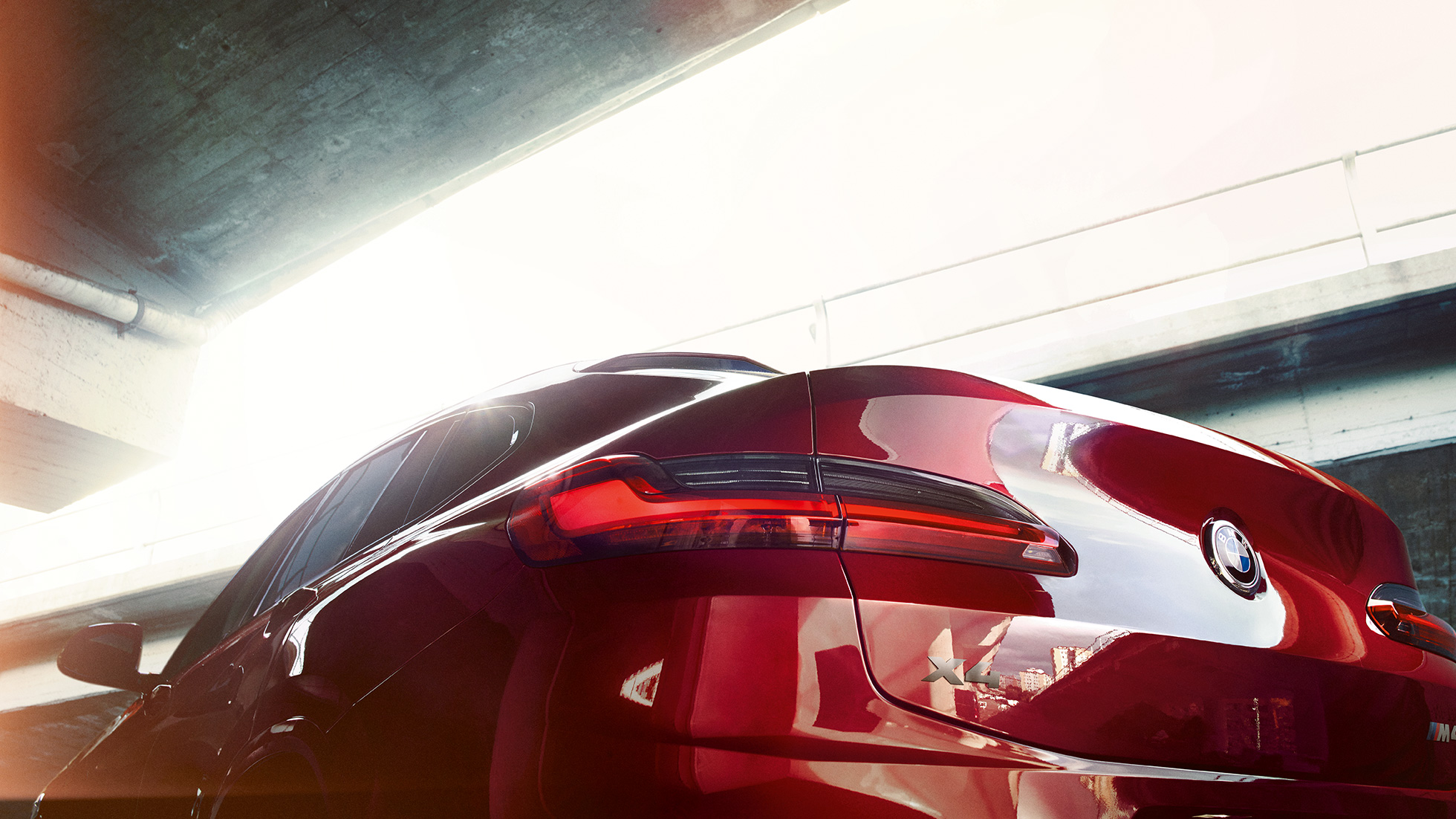 Täys-LED-takavalot, BMW X4 Täys-LED-takavalot, BMW X4 M40i G02 2018 Flamenco Red Brilliant Effect