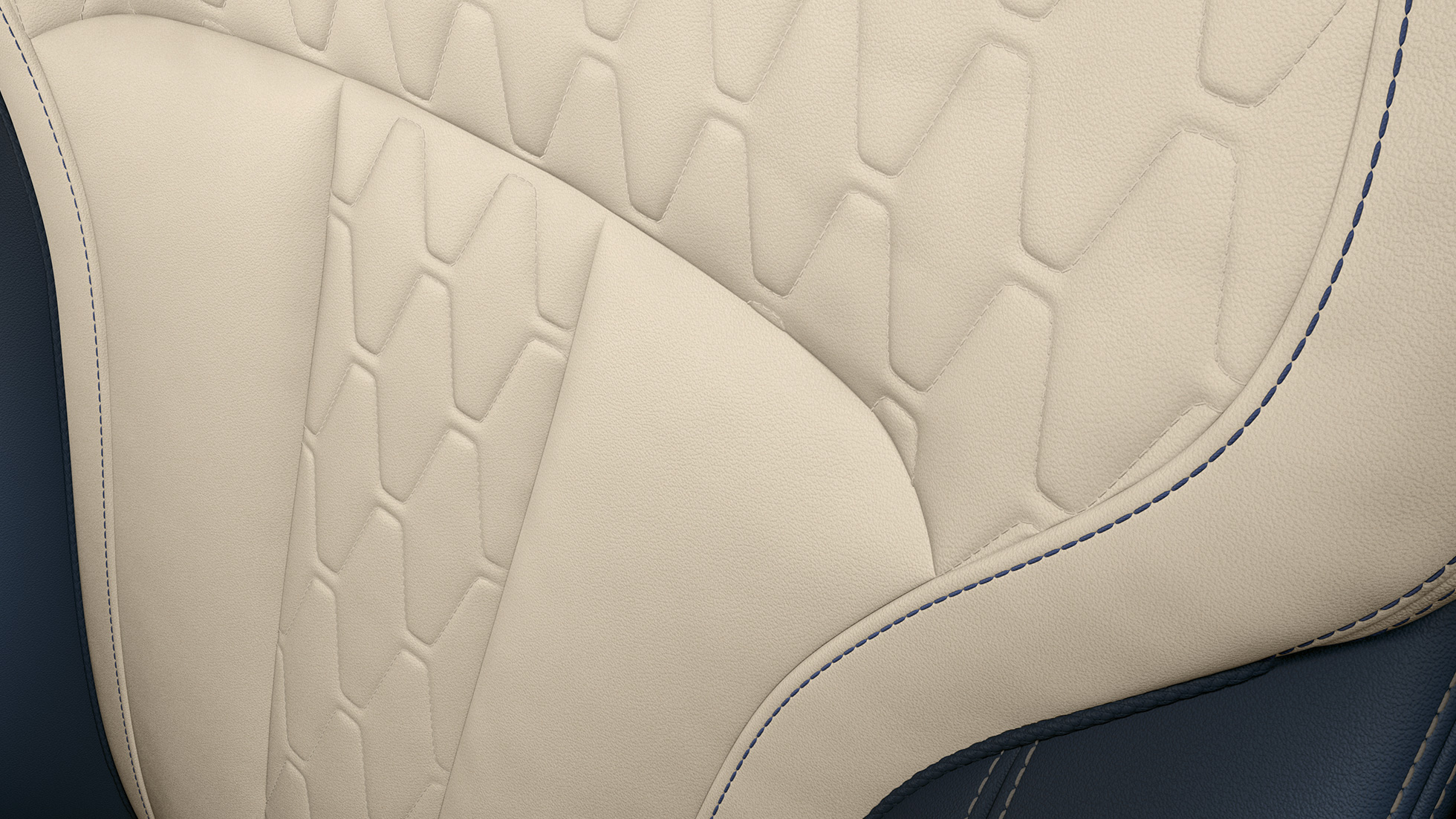 BMW X7, Design Pure Excellence -varustellun auton verhoilu Lähikuva Design Pure Excellence -varustellun BMW X7:n verhoilusta