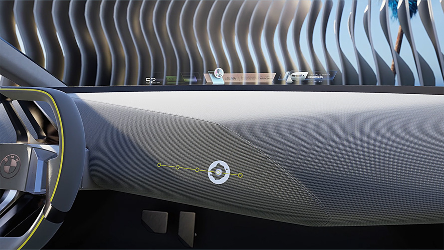 BMW i Vision Dee, BMW Mixed Reality Slider BMW i Vision Dee -visioajoneuvo, BMW Mixed Reality Slider
