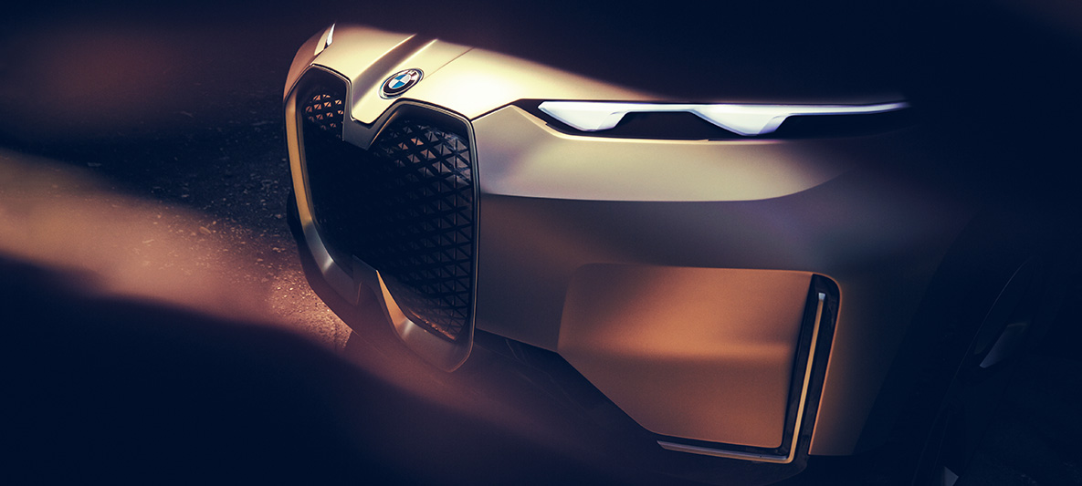 BMW Vision iNEXT -auton keula BMW Vision iNEXT -auton keula ja jäähdyttimensäleikkö