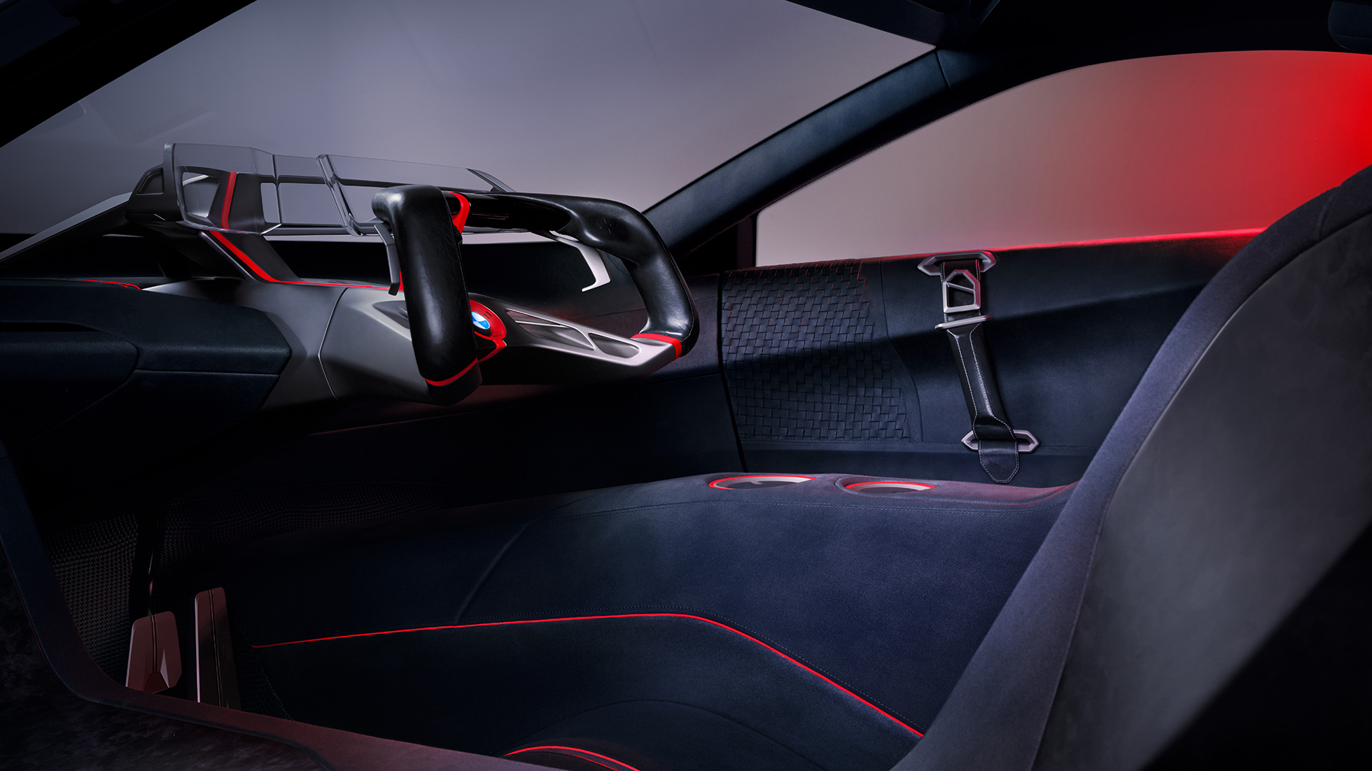 BMW Vision M NEXT, sisätila BMW Vision M NEXT, sisätila, muotoilu, istuinsyvennys